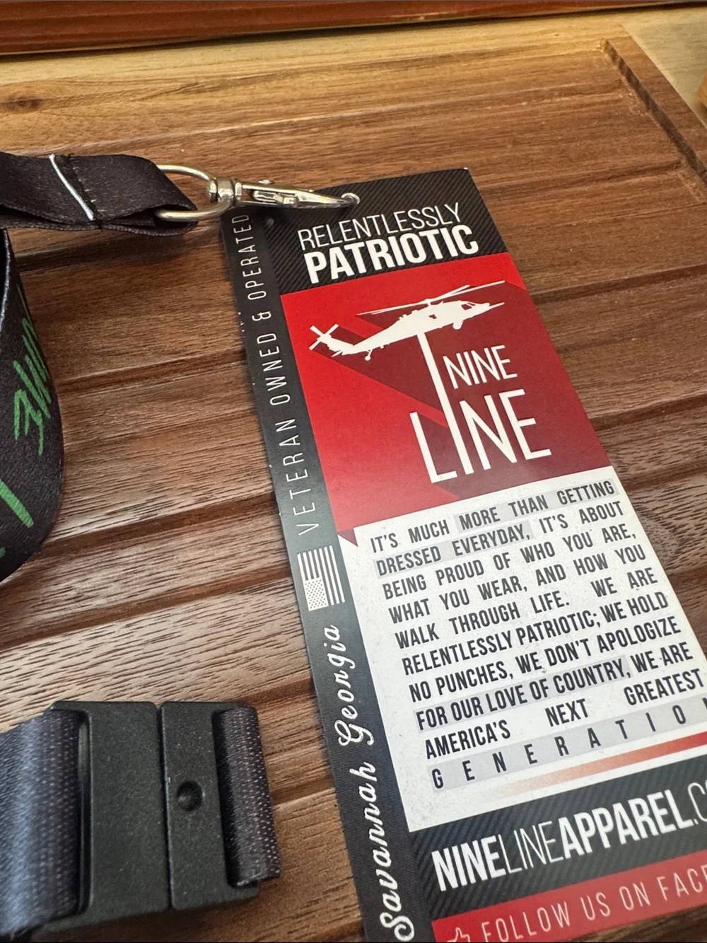 Nine Line Black 'Nine Line' Lanyard with Colorful Rifle Print Bottle Opener